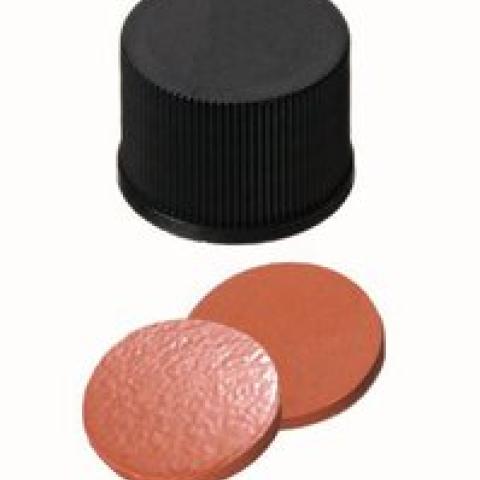 Screw cap, closed, PP, ND13, Septa Natural rubber/TEF, 1.3 mm, 60°, 100 unit(s)