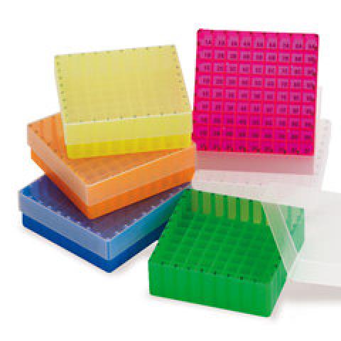 Rotilabo®-storage box f. autosampl.vials, 1.5 ml, orange, H 45 mm, 81 holes