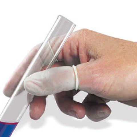 Latex finger stalls, size 4, L, powder free, roll-up cuff, 500 unit(s)