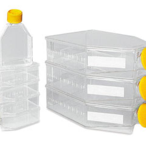 Tissue culture bottles, PS, sterile, L 150 x W 85 x H 35 mm, 270 ml, 100 unit(s)