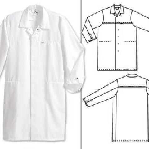 HACCP unisex lab coat, size L, White, 65% polyester, 35% cotton, 1 unit(s)