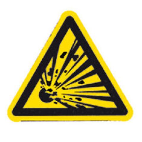 Warning symbols, establ. indiv.labels, warning explosive, 1 unit(s)