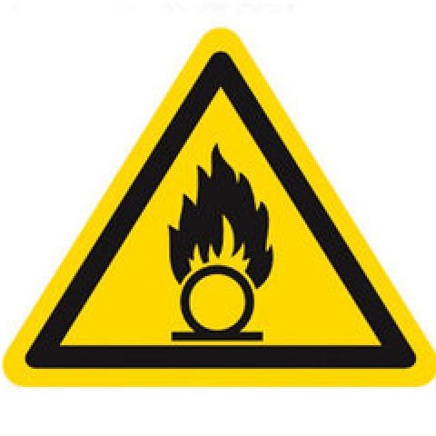 Warning symbols acc. to ISO 7010 Single label, Oxidising substances
