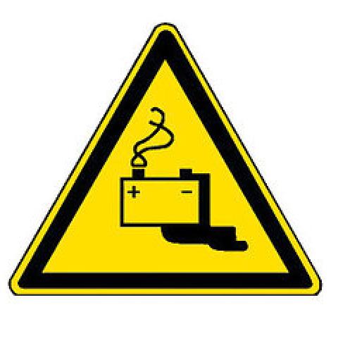 Warning symbols, establ. indiv.labels, hazards due to batteries, 1 unit(s)