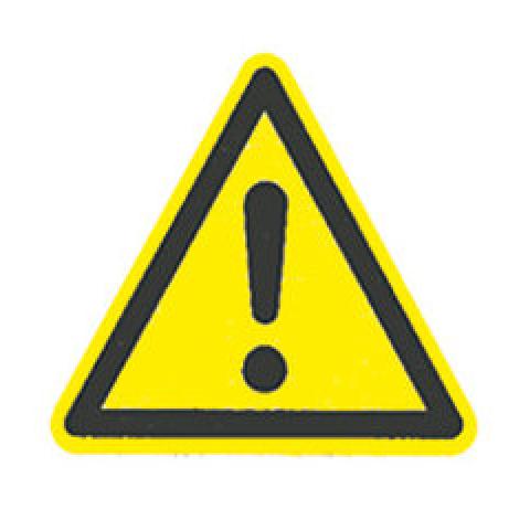 Warning symbols, establ. indiv.labels, warning dangerous spot, 100 mm