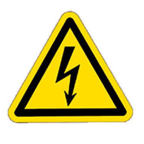 Warning symbols acc. to ISO 7010 on a sheet, Dangerous electrical voltage
