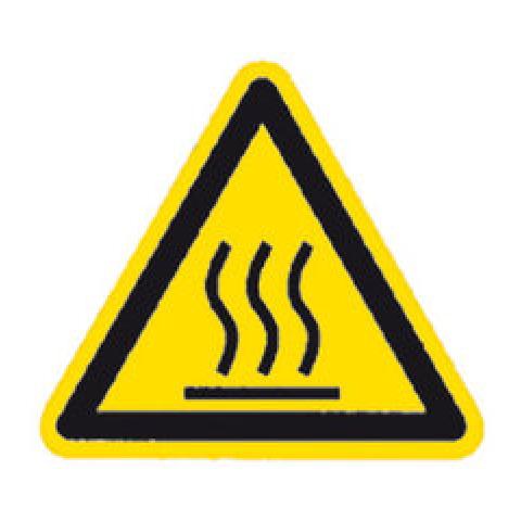 Warning symbols acc. to ISO 7010 on a roll, Hot surface, Side length 50 mm
