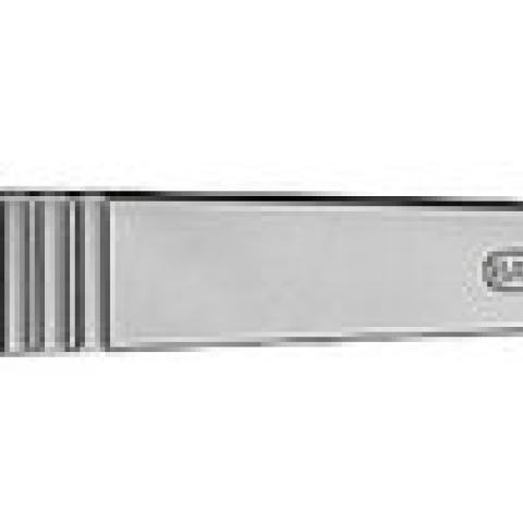 Scalpel handle, Fig. 2, with locking, mechanism, stainless steel, L 130 mm