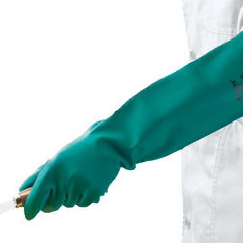 Nitrile gloves Sol-Vex® 37-185, 37-185, size 7, length 455 mm, green, 1 pair
