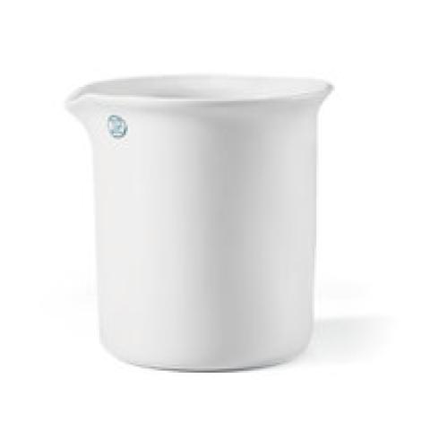 Rotilabo®-beaker, m. of glazed porcelain, short, with spout, vol. 400 ml
