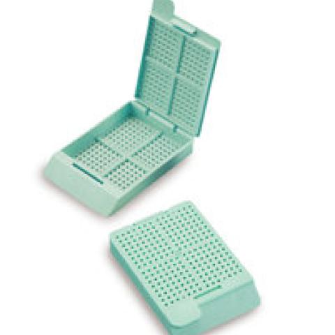 Swingsette biopsy embedding cassettes, made of Acetal Polymer, colour green