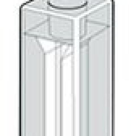 ROTILABO®-precision glass cuvette, semi-, micro, quartz glass, stopper, 1.4 ml