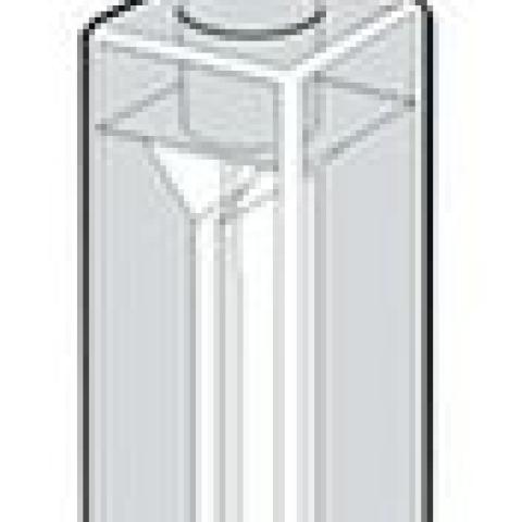 ROTILABO®-precision glass cuvette, micro, quartz glass, stopper, 0.7 ml