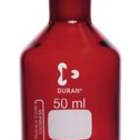 Narrow neck storage bottl., glass stopp., DURAN®, amber glass, 50 ml, 1 unit(s)
