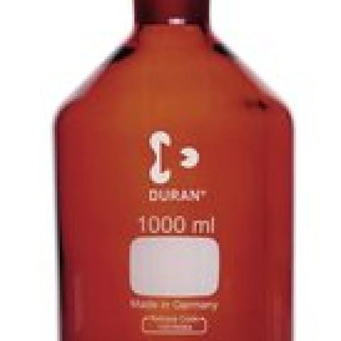 Narrow neck storage bottl., glass stopp., DURAN®, amber glass, 1000 ml