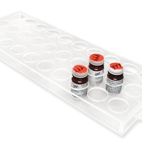 Rack for sample vials, acrylic, 30 slots, hole Ø 24 mm, 1 unit(s)