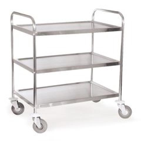 Rotilabo®-shelf trolley, stainless steel, 18/0, with 3 plates, 1 unit(s)