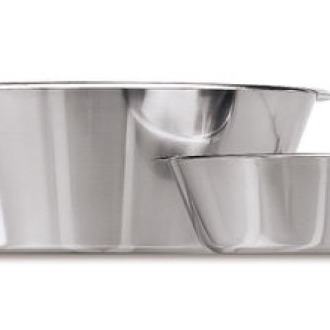 Stainless steel bowls, conical, flat type, 0,5 l, 1 unit(s)