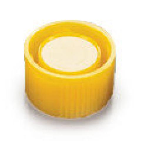 Cap for SnapTwist(TM)-reaction vials, HDPE, yellow, 1000 unit(s)