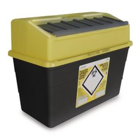 Sharpsafe®-waste disposal bins, PP, 30 l, L 450 x W 230 x H 415 mm, 15 unit(s)