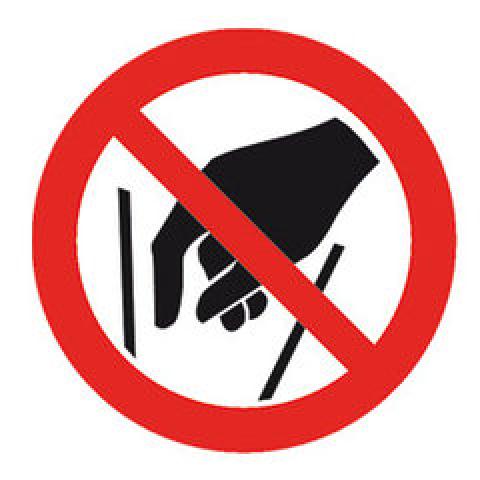 Prohibition sign, self-adhes., do not touch, ISO 7010, 1 unit(s)