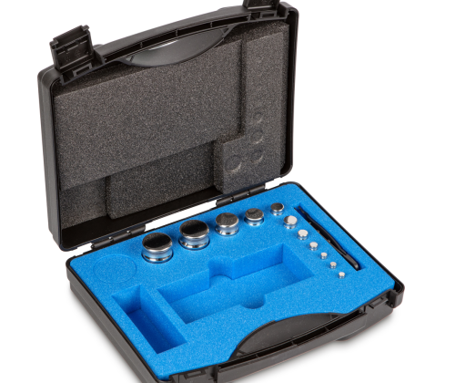 E2 1 g -  200 g Set of weights in plastic carrying case, Stainless steel (OIML)