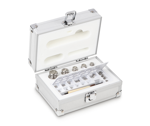 F2 1 mg -  100 g Set of weights in aluminium case, Finely turned stainless stee...